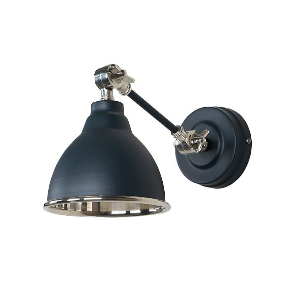 From The Anvil - Smooth Nickel Brindley Wall Light - Soot