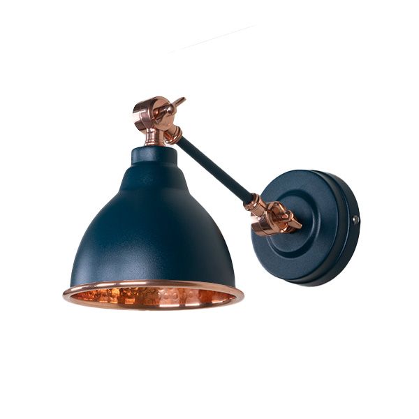 From The Anvil - Hammered Copper Brindley Wall Light - Dusk