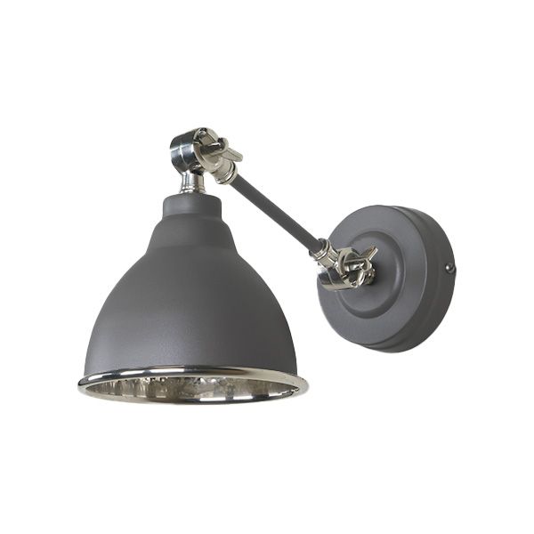 From The Anvil - Hammered Nickel Brindley Wall Light - Bluff
