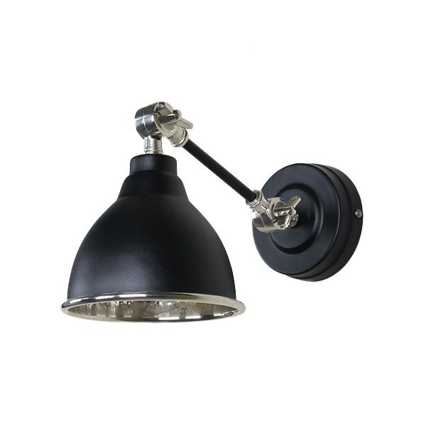 From The Anvil - Hammered Nickel Brindley Wall Light - Elan Black