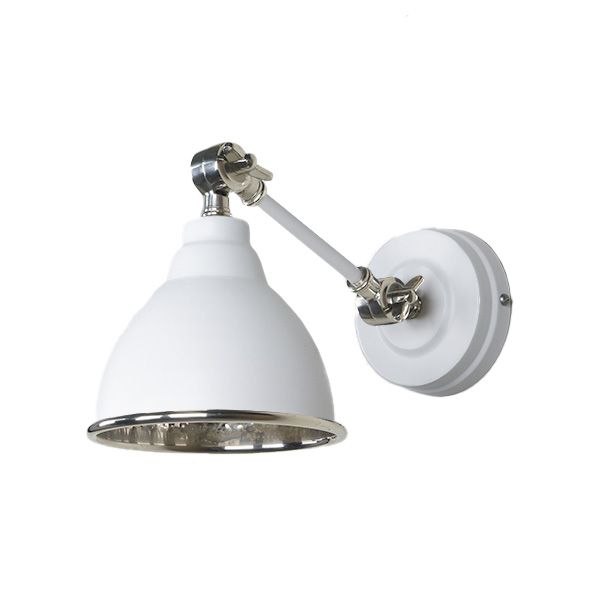 From The Anvil - Hammered Nickel Brindley Wall Light - Flock