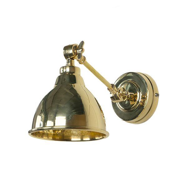 From The Anvil - Brindley Wall Light - Hammered Brass