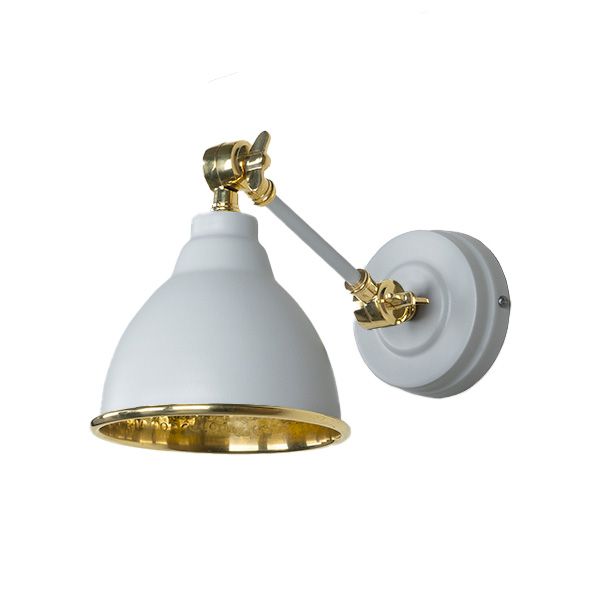 From The Anvil - Hammered Brass Brindley Wall Light - Birch
