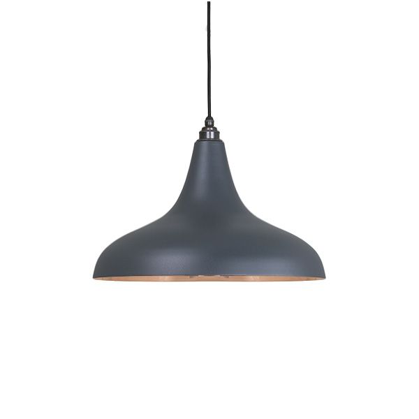 From The Anvil - Smooth Copper Frankley Pendant - Soot