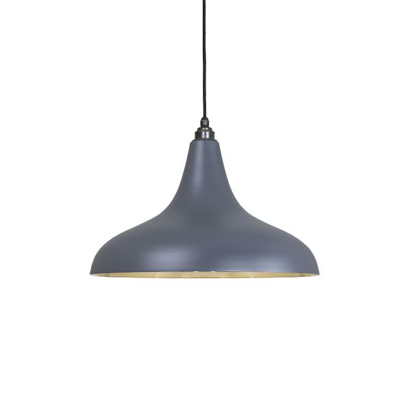 From The Anvil - Smooth Brass Frankley Pendant - Slate