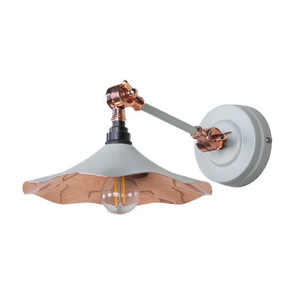 From The Anvil - Smooth Copper Flora Wall Light - Birch