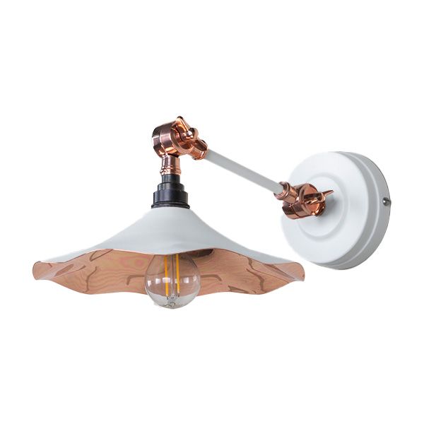 From The Anvil - Smooth Copper Flora Wall Light - Flock