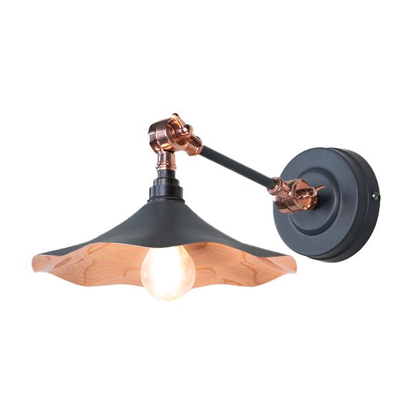 From The Anvil - Smooth Copper Flora Wall Light - Slate