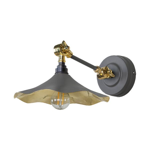 From The Anvil - Smooth Brass Flora Wall Light - Bluff