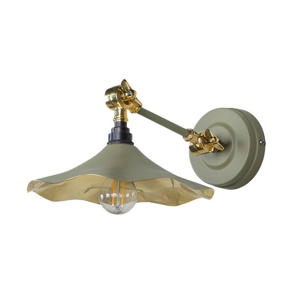 From The Anvil - Smooth Brass Flora Wall Light - Tump