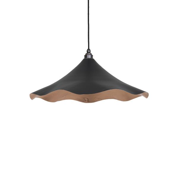 From The Anvil - Smooth Copper Flora Pendant - Elan Black
