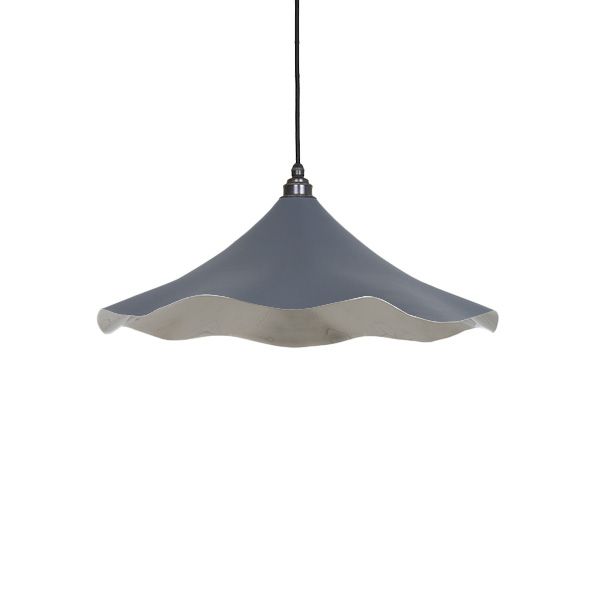 From The Anvil - Smooth Nickel Flora Pendant - Slate