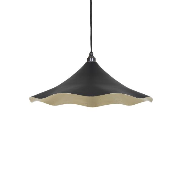 From The Anvil - Smooth Brass Flora Pendant - Elan Black