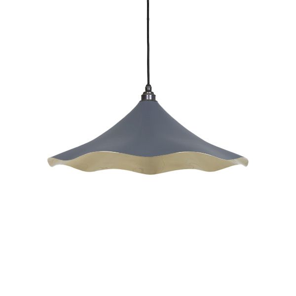 From The Anvil - Smooth Brass Flora Pendant - Slate