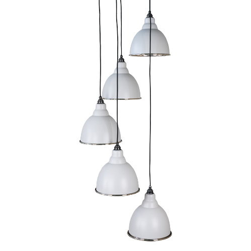 From The Anvil - Smooth Nickel Brindley Cluster Pendant - Birch
