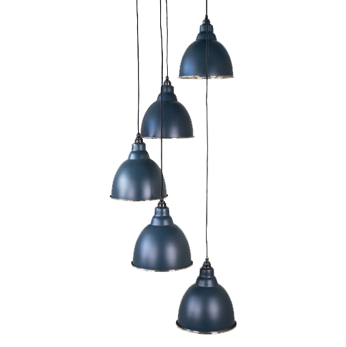 From The Anvil - Hammered Nickel Brindley Cluster Pendant - Dusk