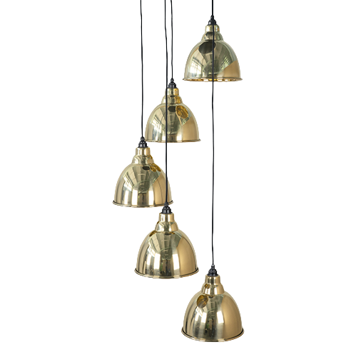 From The Anvil - Brindley Cluster Pendant - Hammered Brass
