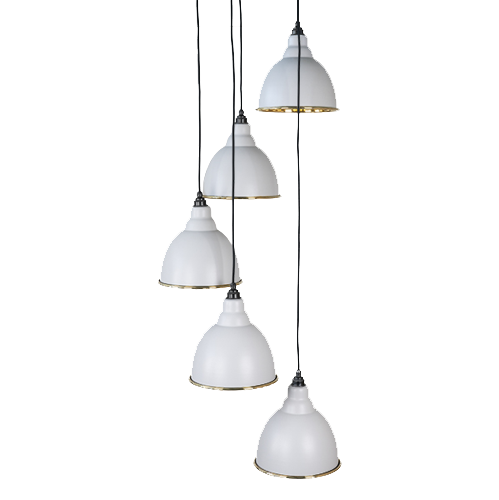 From The Anvil - Hammered Brass Brindley Cluster Pendant - Birch