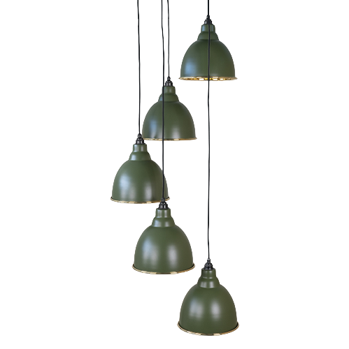 From The Anvil - Hammered Brass Brindley Cluster Pendant - Heath