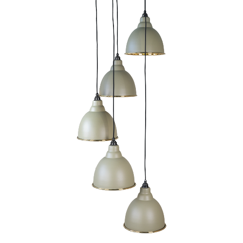 From The Anvil - Hammered Brass Brindley Cluster Pendant - Tump