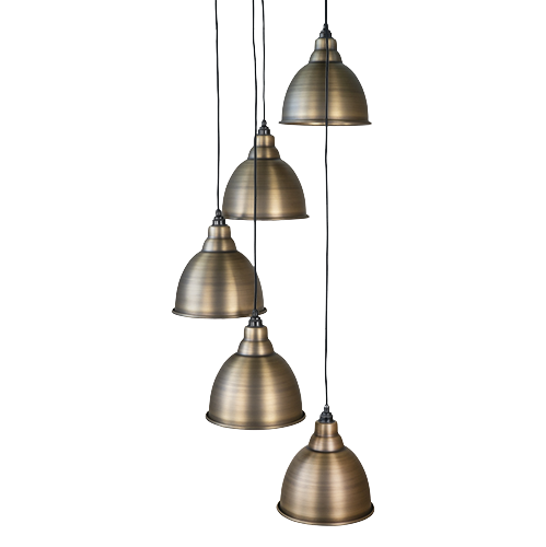 From The Anvil - Brindley Cluster Pendant - Aged Brass