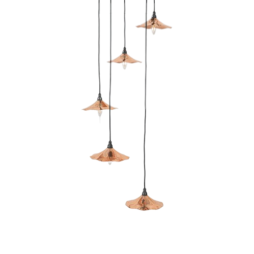 From The Anvil - Flora Cluster Pendant - Smooth Copper