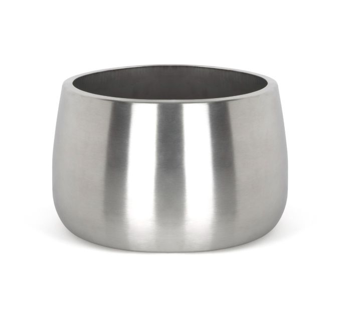 From The Anvil - Hepworth Plant Pot with Drainage Holes - Satin Stainless Steel