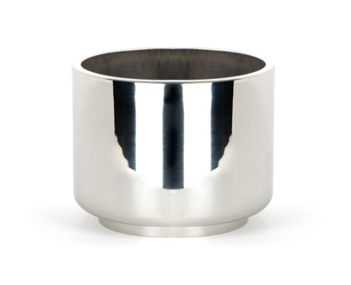 From The Anvil - Newlyn Plant Pot with Drainage Holes - Polished Stainless Steel