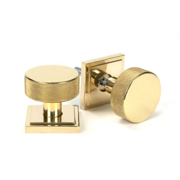From The Anvil Brompton Mortice/Rim Door Knob on Square Rose - Pair