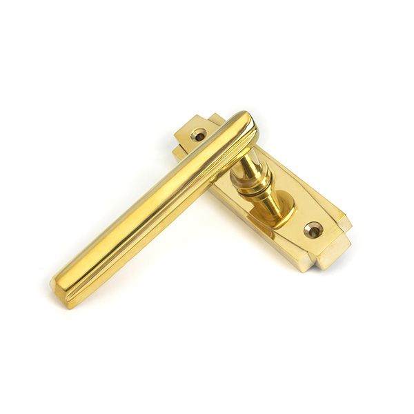 From The Anvil Art Deco Door Handle on Rose - Pair