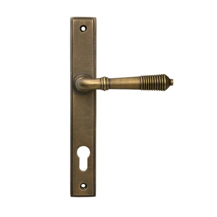 From The Anvil Reeded Slimline Espagnolette Door Handle - Pair