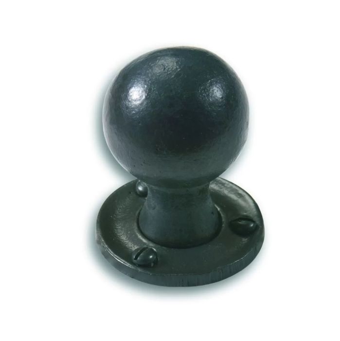 Dartington Steel Round ball knob set - Waxed