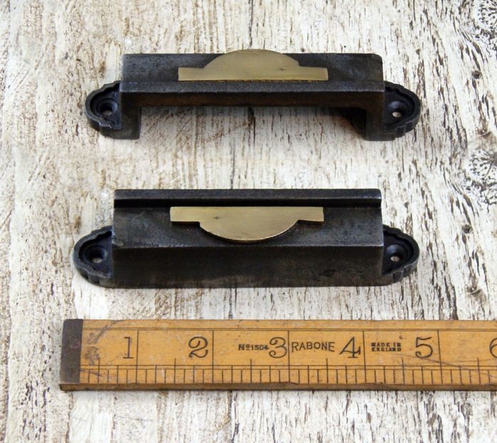 Cottingham - Davenport Rim Lock Keep Half Moon - Cast Iron with Brass Details