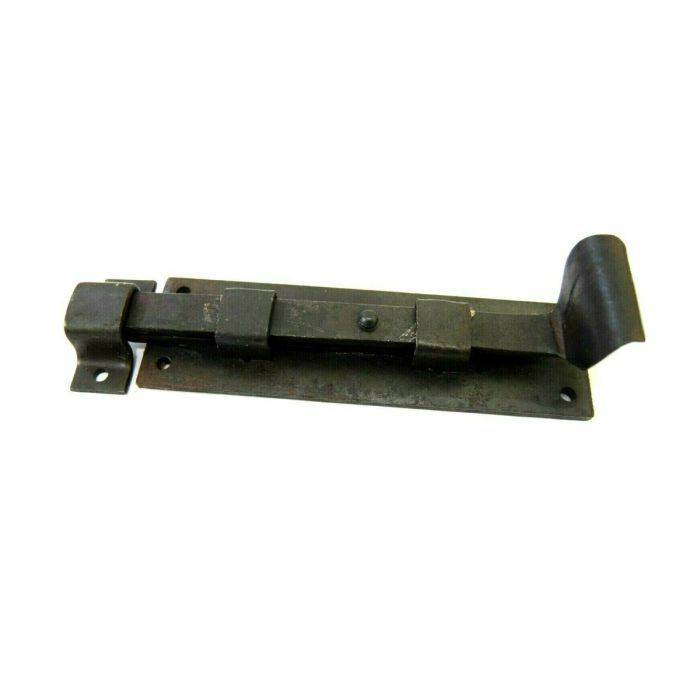 Dartington Steel Hand Forged Beeswaxed 6 inch Fishtail Door Bolt Straight