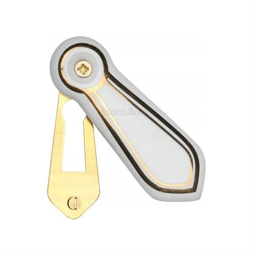 M.Marcus - Heritage Brass Standard Gold Line Covered Escutcheon - Porcelain 