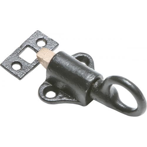 Kirkpatrick Spring Fanlight Catch - Black Antique Smooth - 44mm