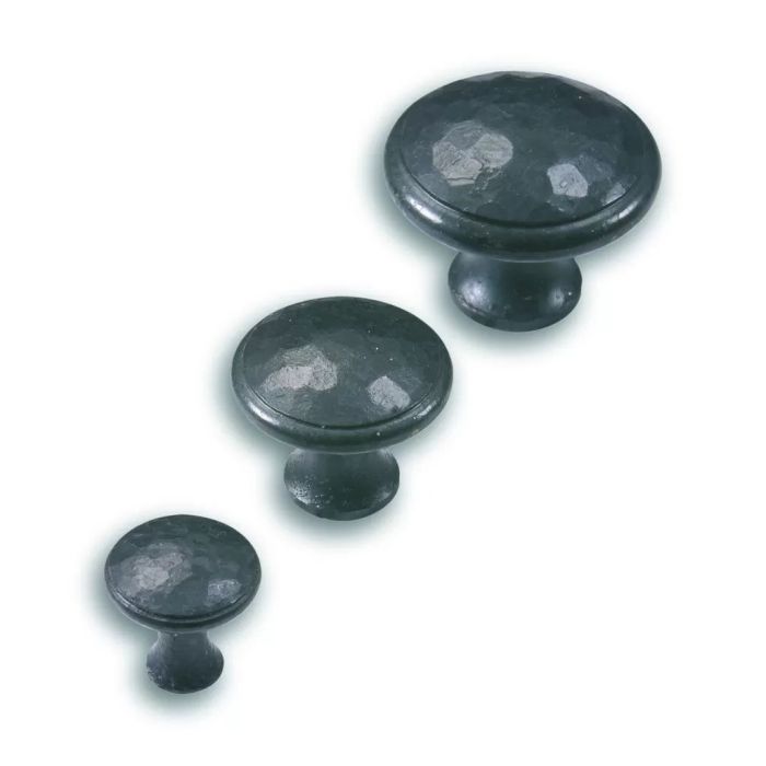 Dartington Steel Hammered Cupboard Knob