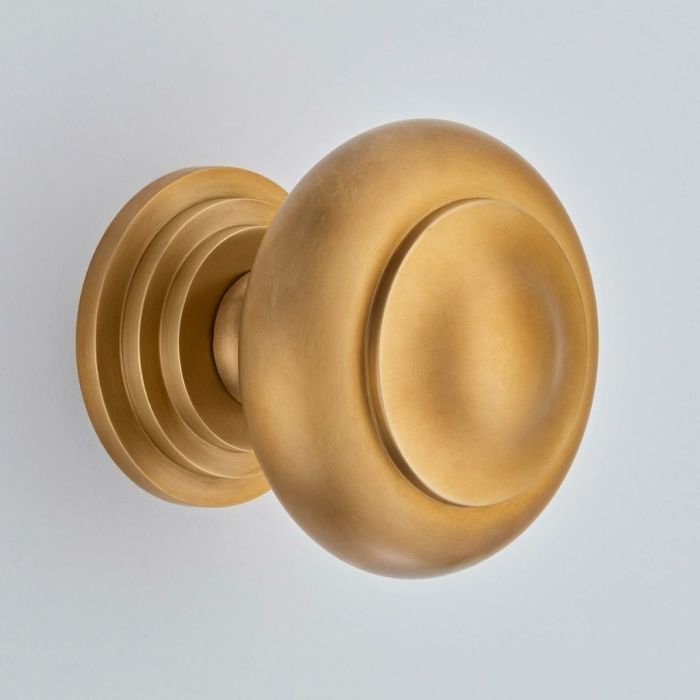 Croft Hardware Round Centre Door Knob on Stepped Rose