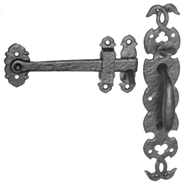Kirkpatrick Ornate Thumb Latch - Black Antique