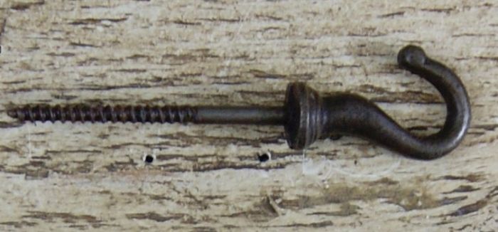 Cottingham - Ceiling Hook Long Thread Screwing Cast - Antique Iron
