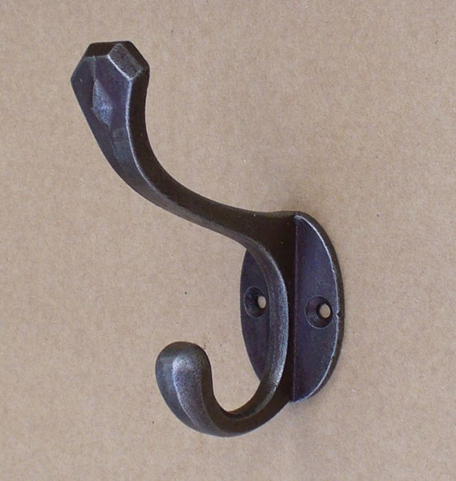 Cottingham - Diamond Hat and Coat Hook - Antique Iron