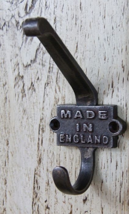 Cottingham - Made In England Hat and Coat Hook - Antique Iron