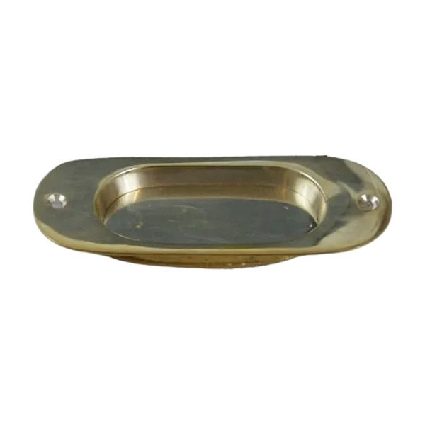 Cottingham - Solid Brass Radius Flush Pull - Polished Brass