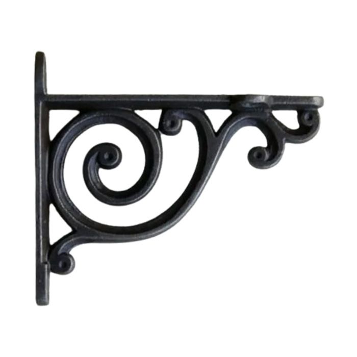 Cottingham - Victorian Scroll Shelf Bracket - Antique Iron