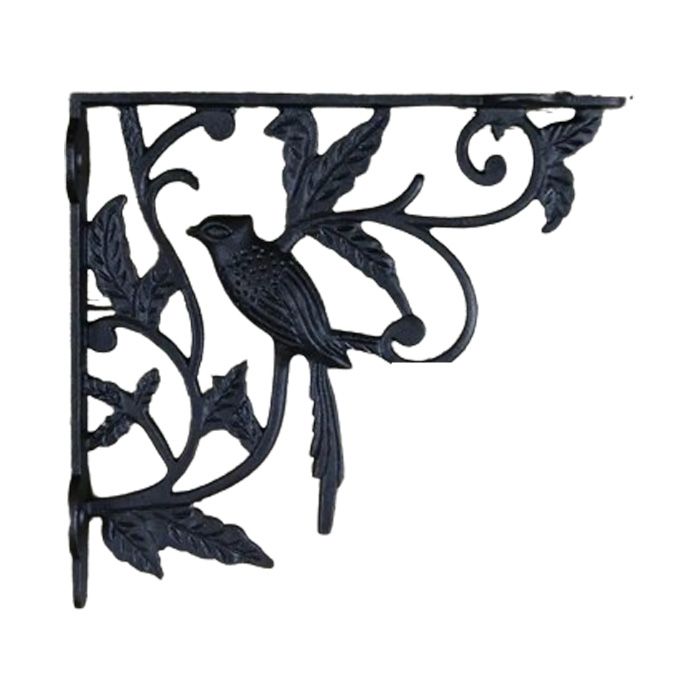 Cottingham - 1 Bird Shelf Bracket - Antique Iron