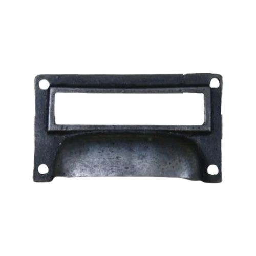 Cottingham - Label Frame Cup Handle - Antique Iron