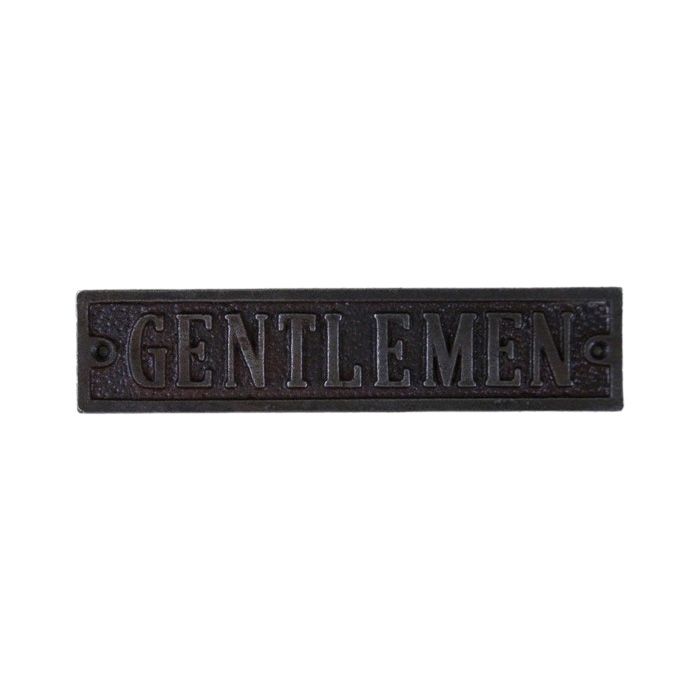 Cottingham - Gentlemen Toilet Door Plaque - Antique Iron