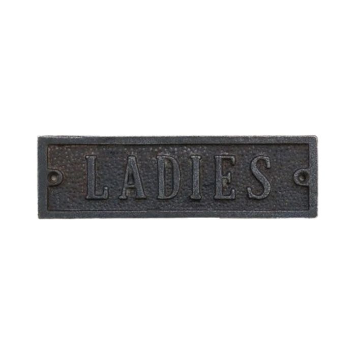Cottingham - Ladies Toilet Door Plaque - Antique Iron