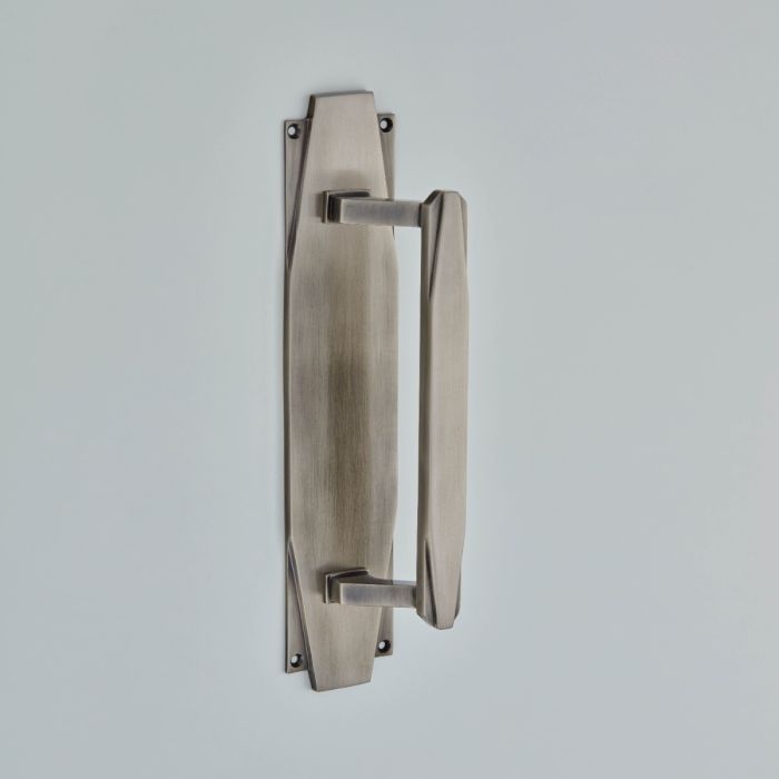 Croft Hardware Art Deco Door Pull Handle on Backplate