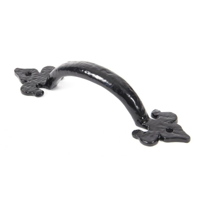 From The Anvil - Fleur-De-Lys Door Pull Handle - Black Antique